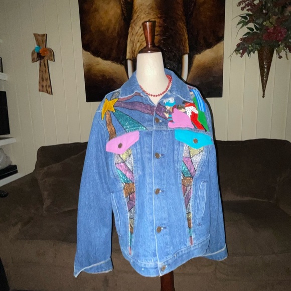 Bristol Blues • Nativity Theme • Large • Blue • Jean • Denim • Jacket - Picture 2 of 12